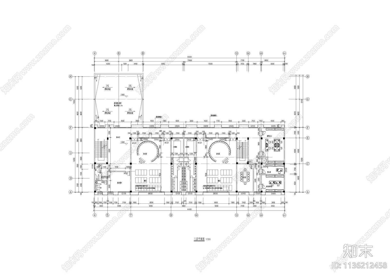 幼儿园建筑cad施工图下载【ID:1136212458】