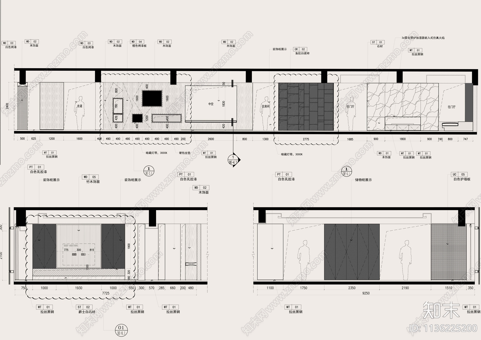 佛山海尔全屋定制效果图cad施工图下载【ID:1136225200】