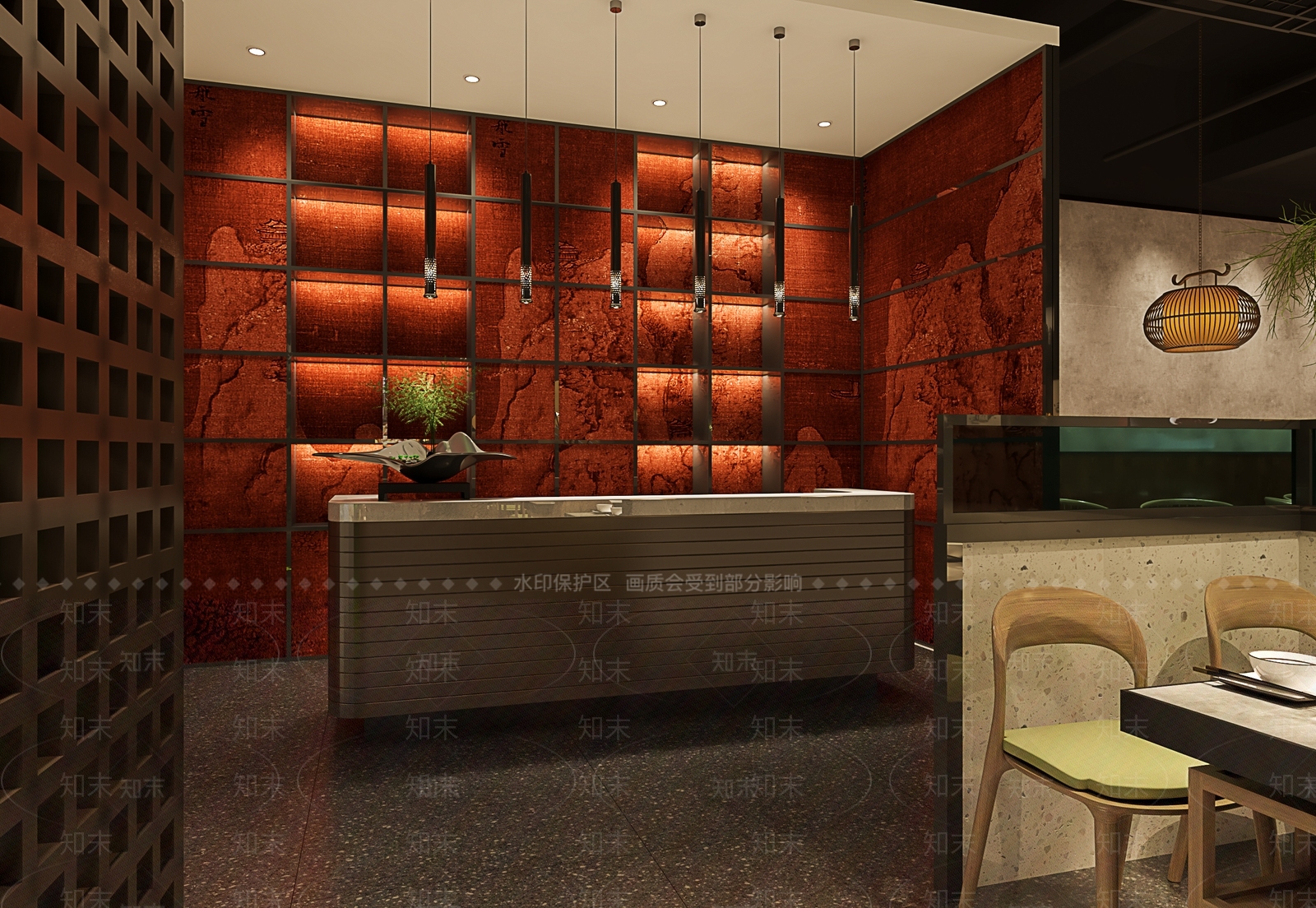 新中式火锅店3D模型下载【ID:1136225870】
