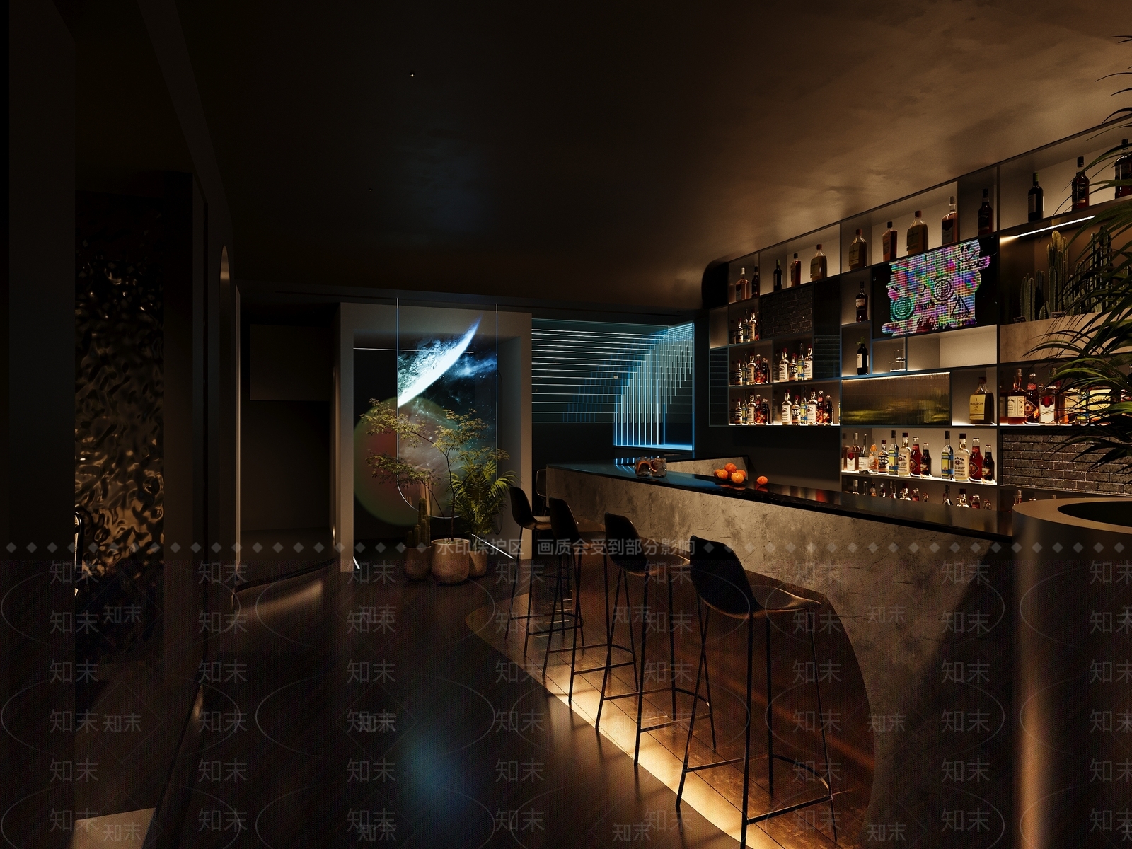 现代酒吧3D模型下载【ID:1136227008】