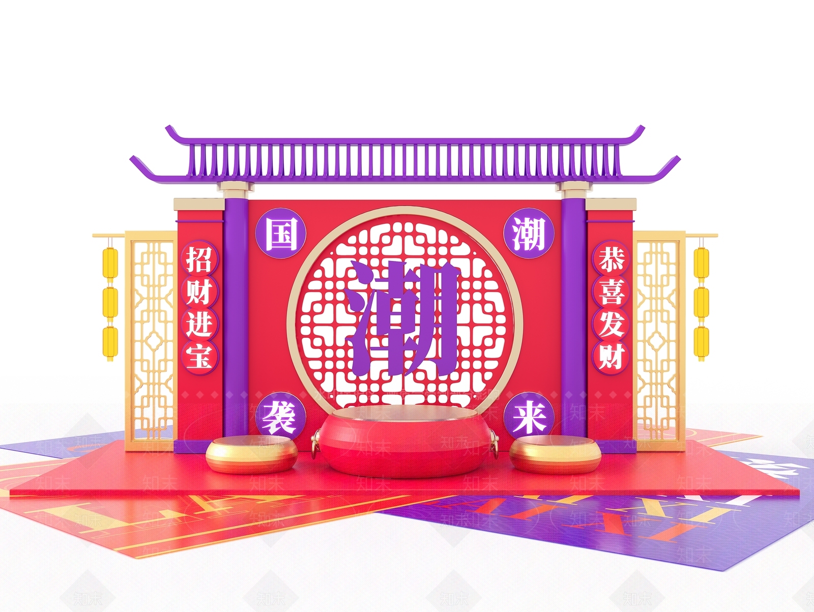 现代美陈3D模型下载【ID:1136235819】