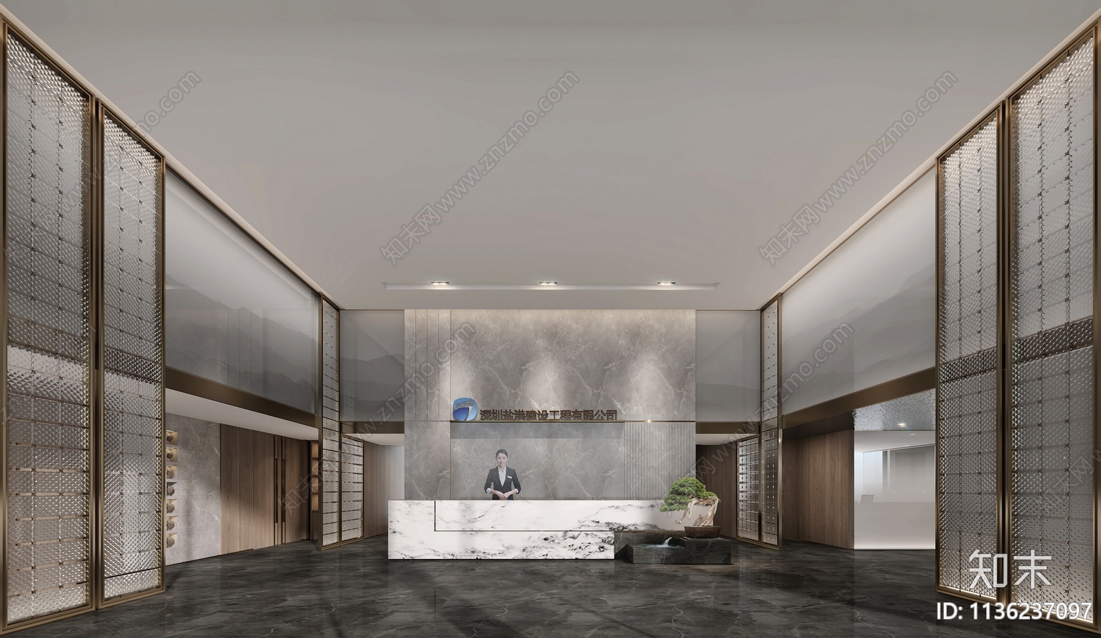 650m²设计建设公司效果图施工图下载【ID:1136237097】