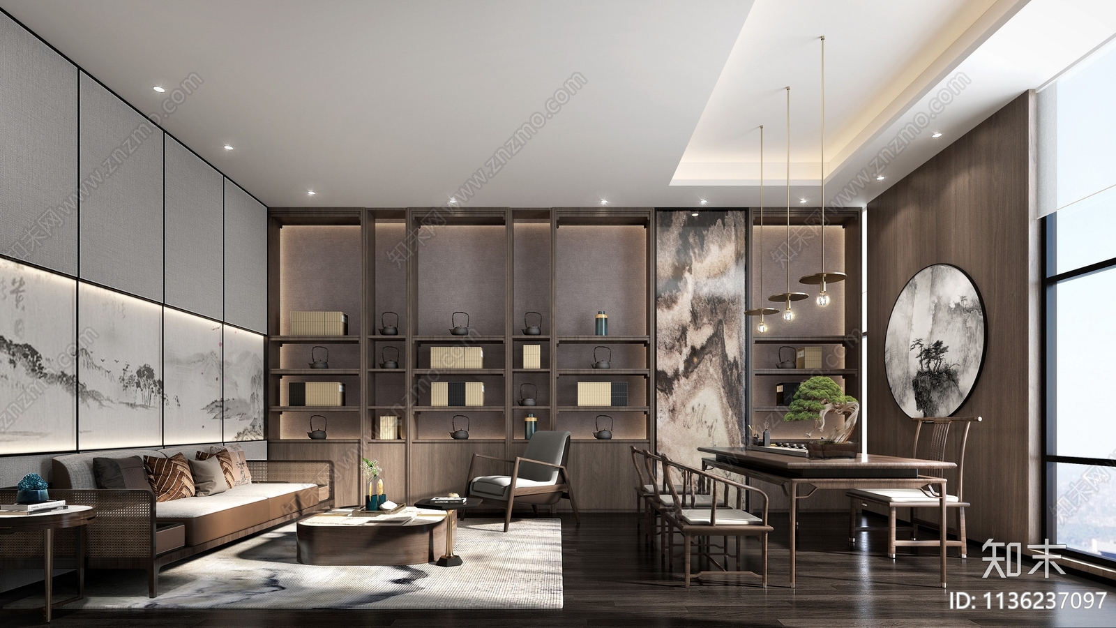 650m²设计建设公司效果图cad施工图下载【ID:1136237097】