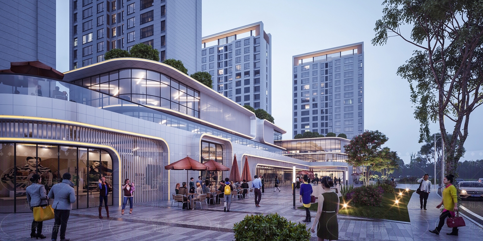 现代商业多层SU模型下载【ID:1136238002】