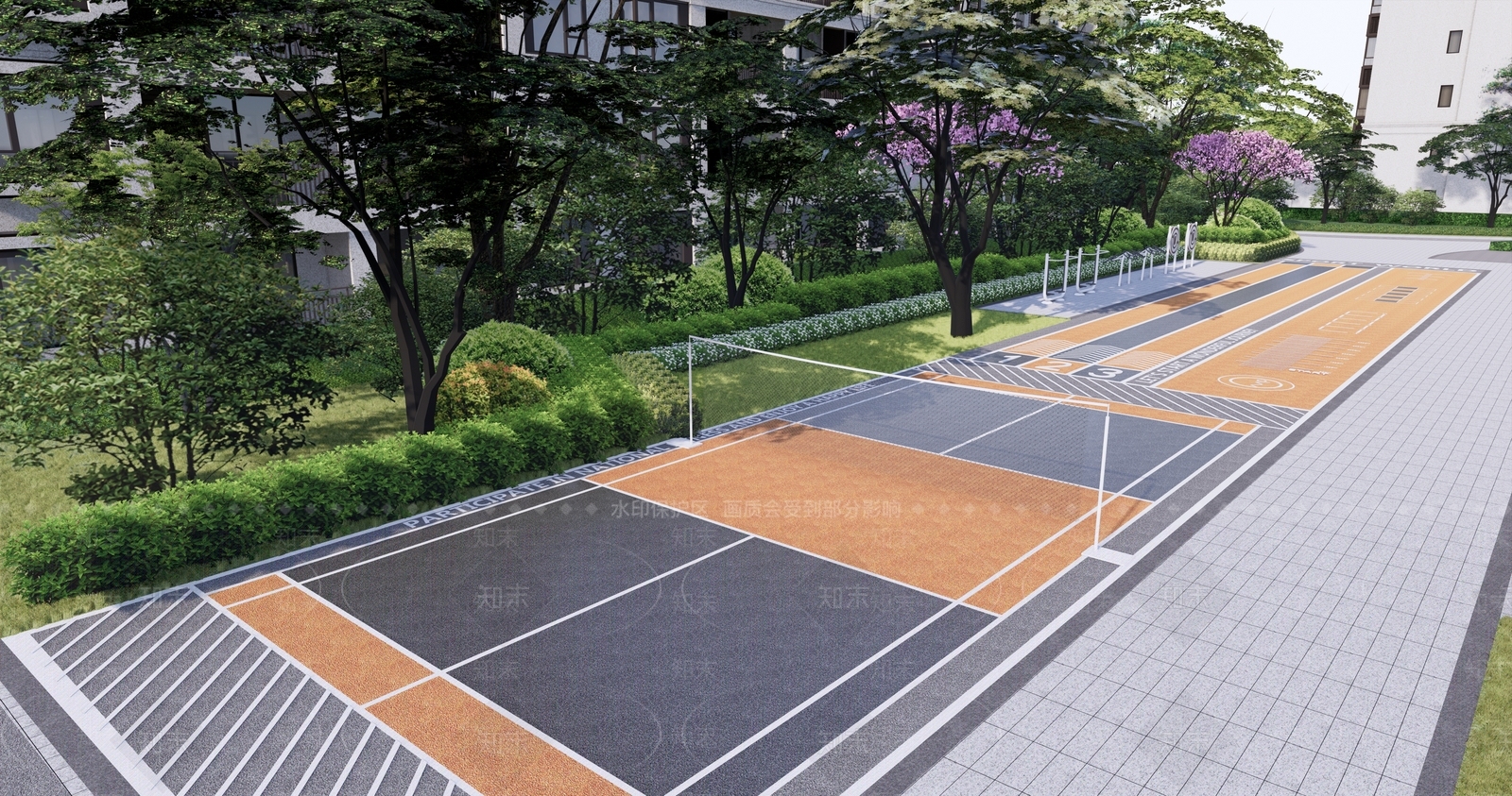现代小区登高面SU模型下载【ID:1136243158】