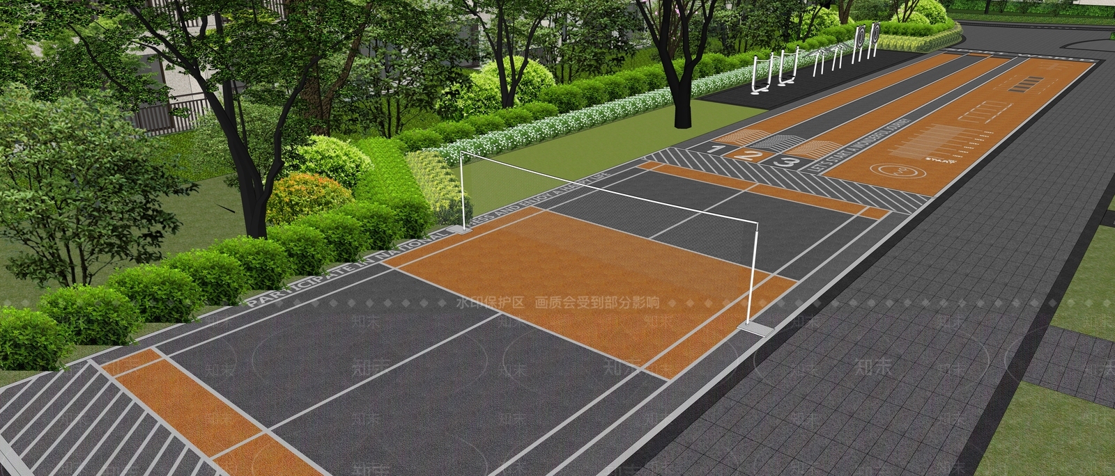 现代小区登高面SU模型下载【ID:1136243158】