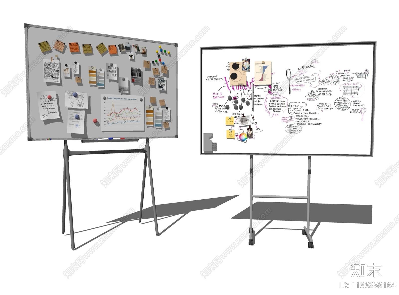 办公白板SU模型下载【ID:1136258164】