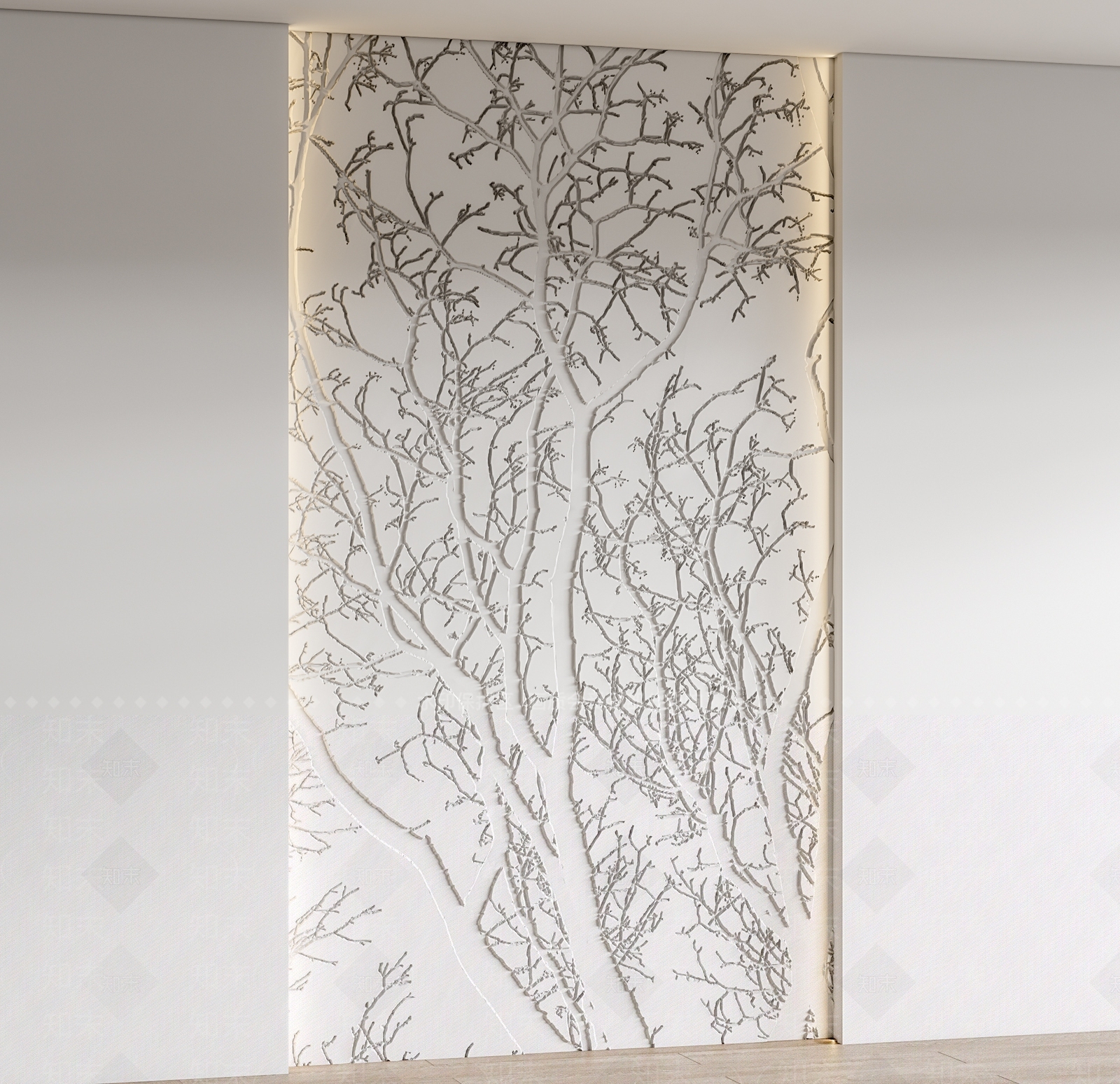 现代浮雕背景墙3D模型下载【ID:1136572566】