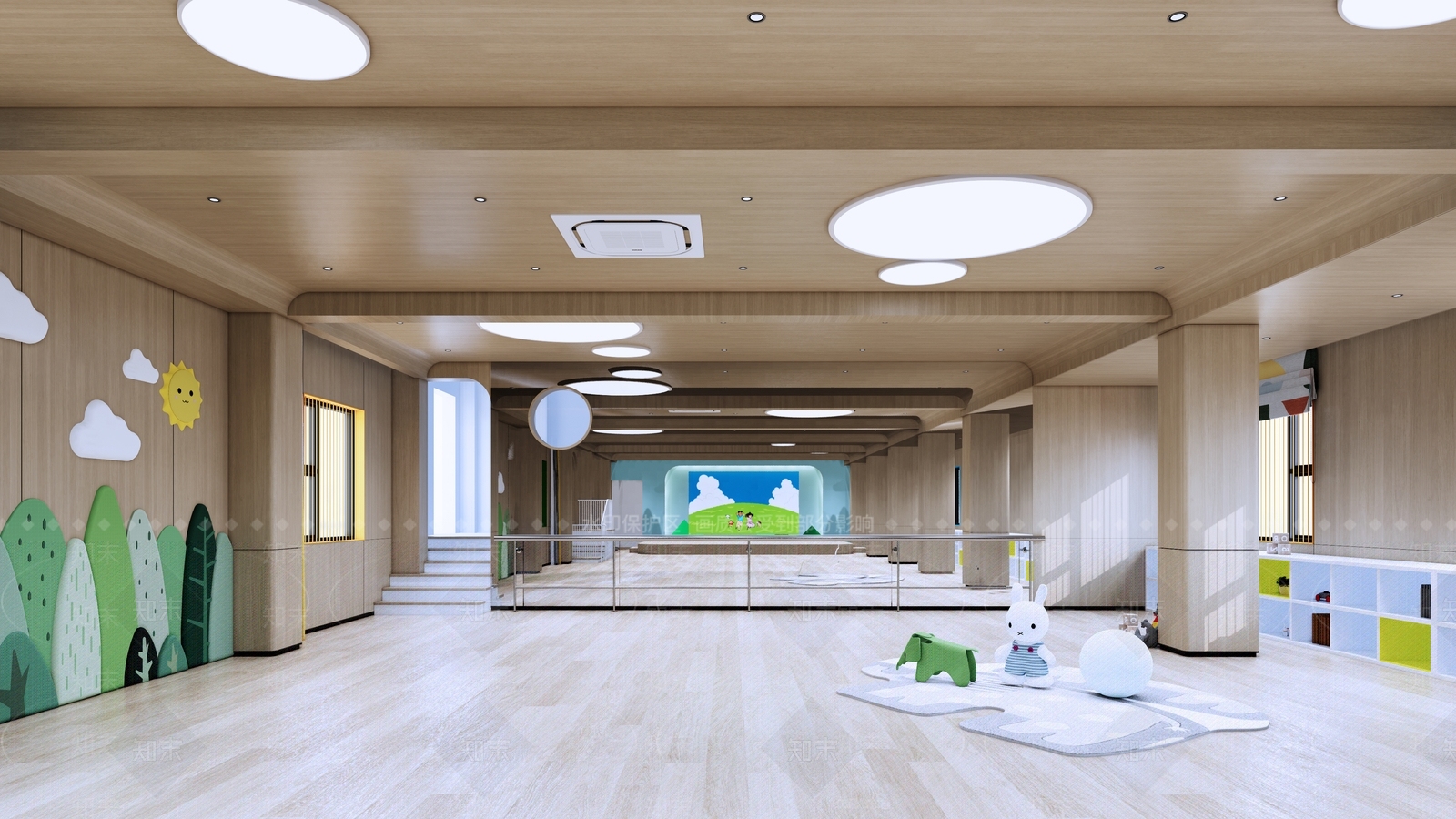 现代幼儿园舞蹈室SU模型下载【ID:1136472392】