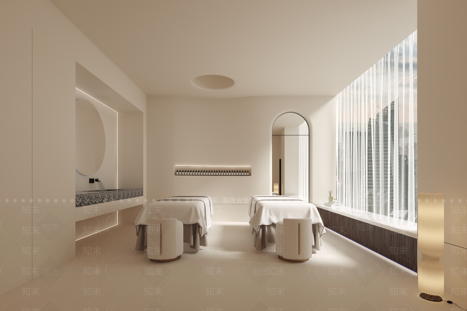 现代美容院包厢3D模型下载【ID:1136304846】