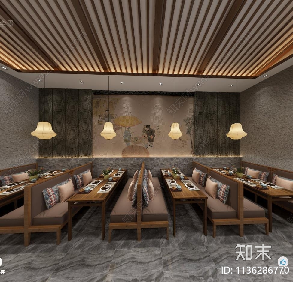 中餐包间和KTV包间效果图cad施工图下载【ID:1136286770】