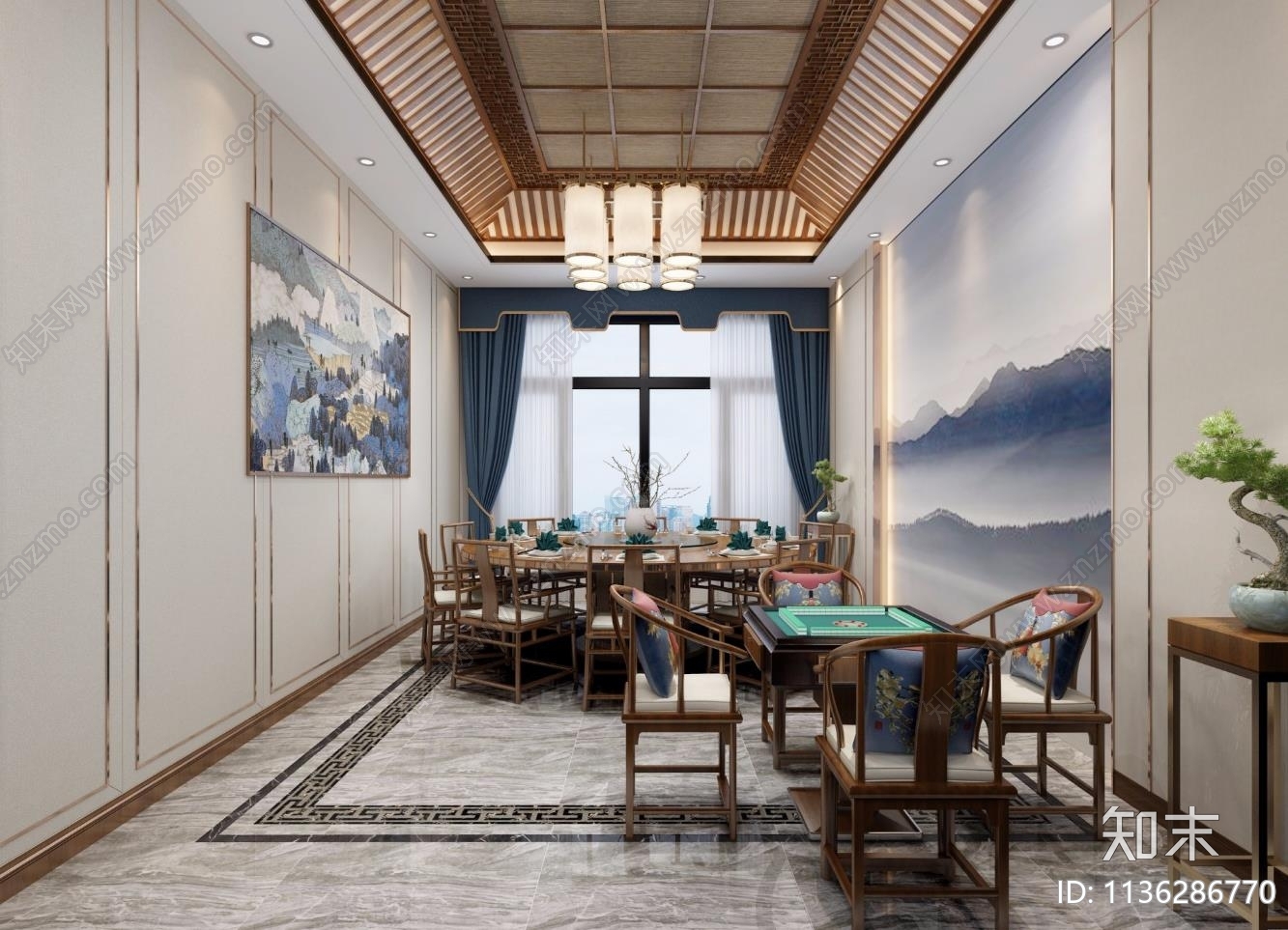 中餐包间和KTV包间效果图cad施工图下载【ID:1136286770】