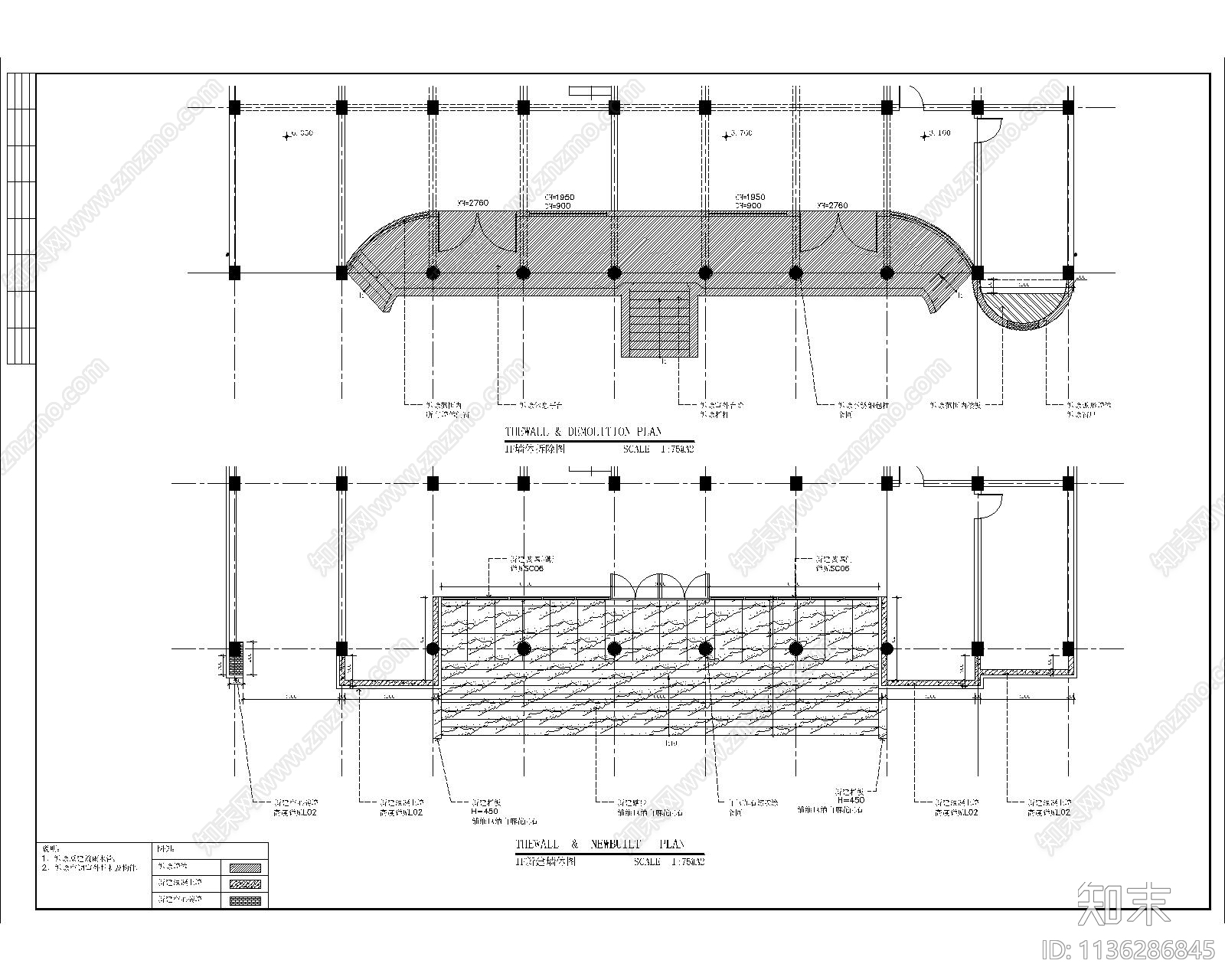 办公楼建筑cad施工图下载【ID:1136286845】