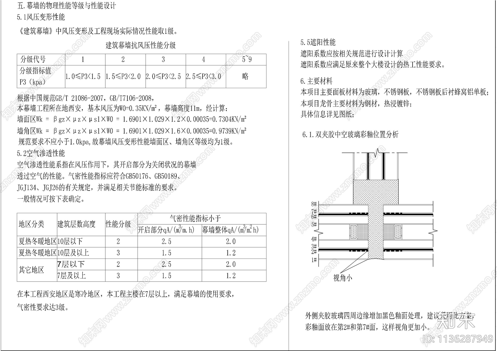 幕墙目录设计说明cad施工图下载【ID:1136287949】