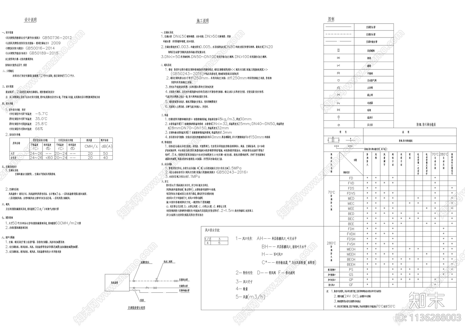 暖通目录设计说明cad施工图下载【ID:1136288003】