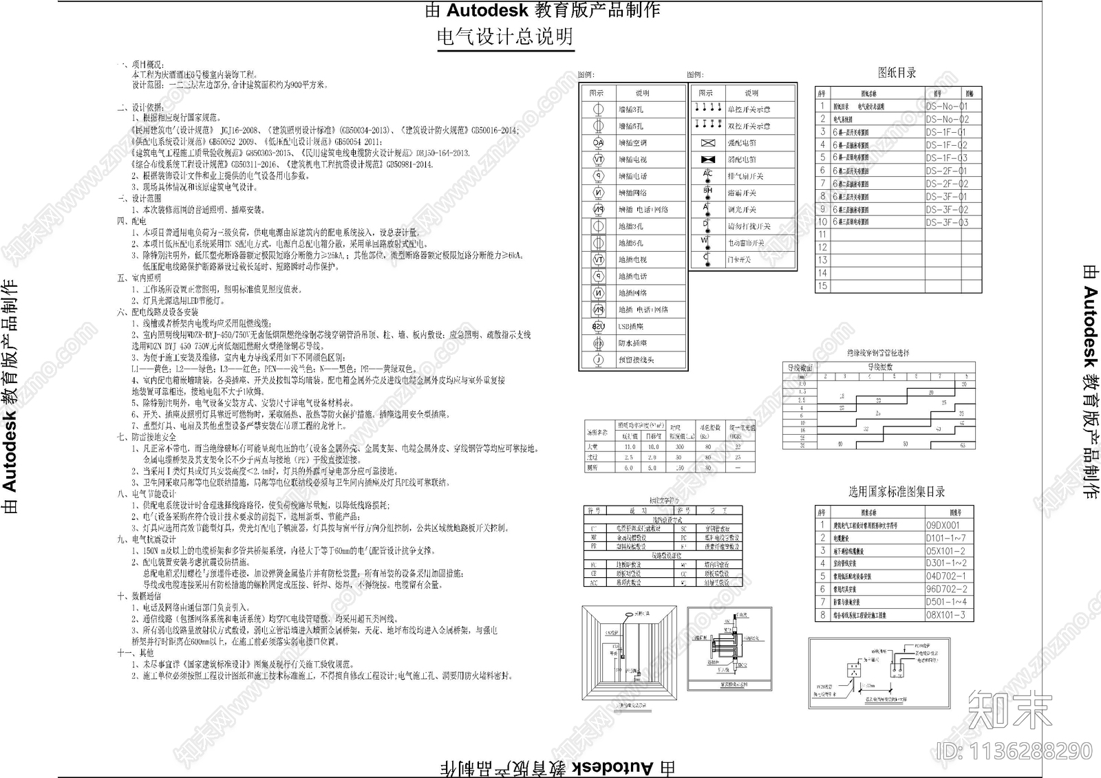 展厅电气图例设计说明施工图下载【ID:1136288290】