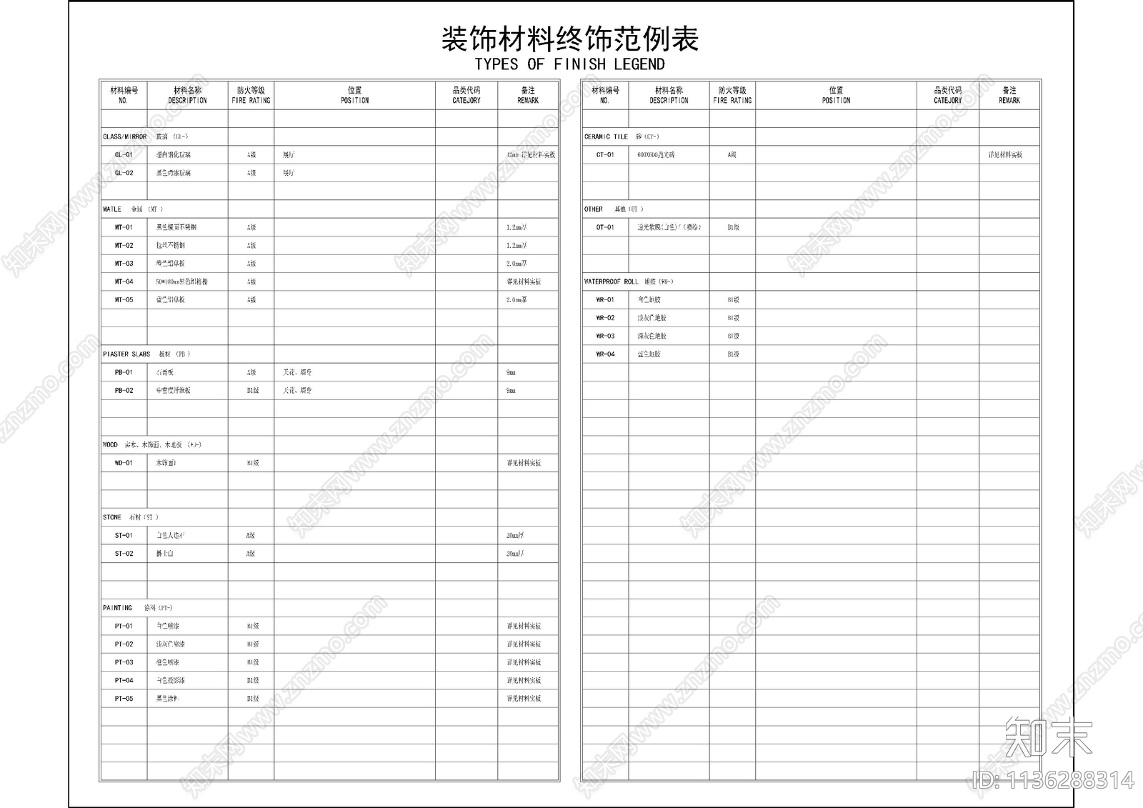 展厅图例设计说明材料cad施工图下载【ID:1136288314】