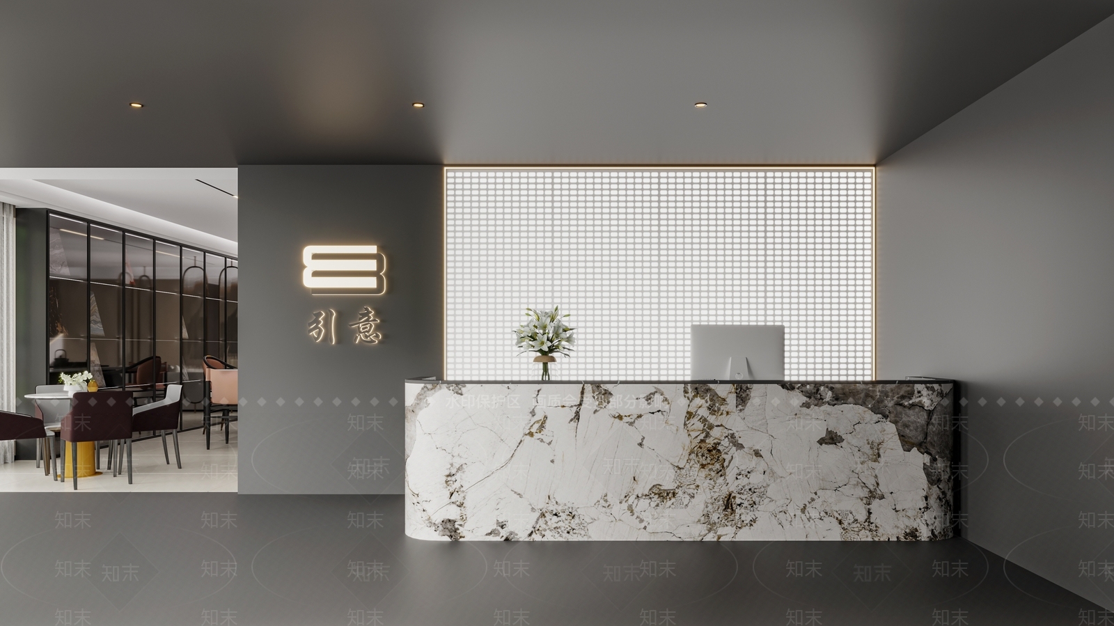 现代前台3D模型下载【ID:1136290064】