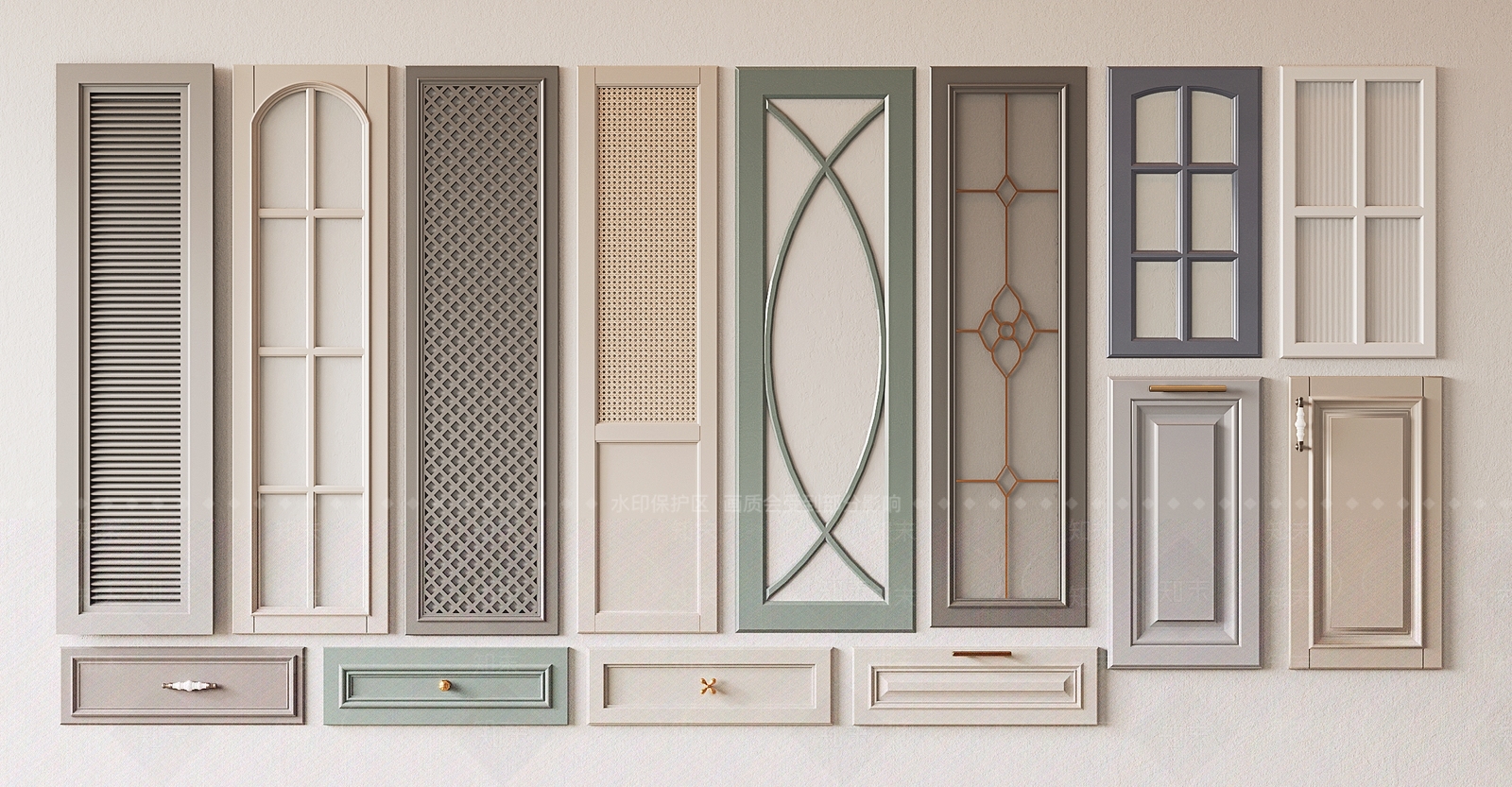 欧式柜门SU模型下载【ID:1136291478】