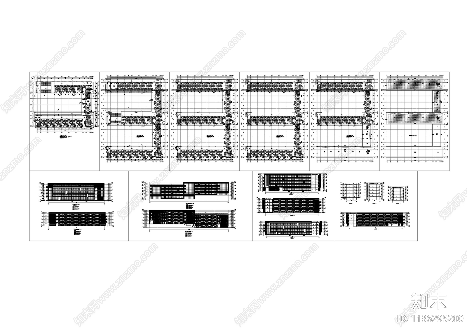 培训楼建筑cad施工图下载【ID:1136295200】