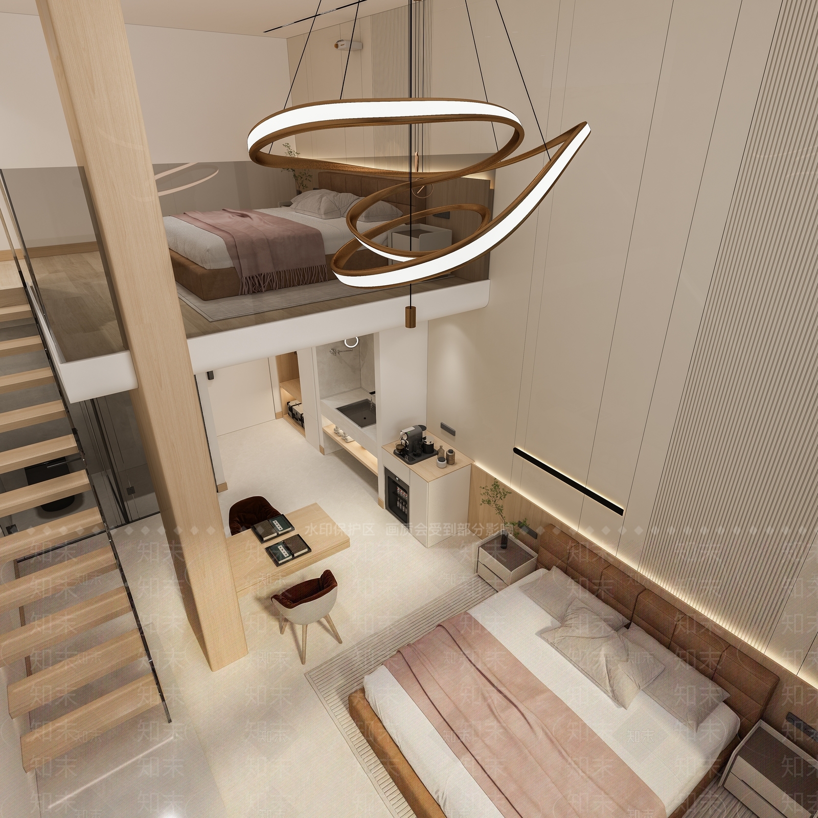 现代单身公寓3D模型下载【ID:1136297157】