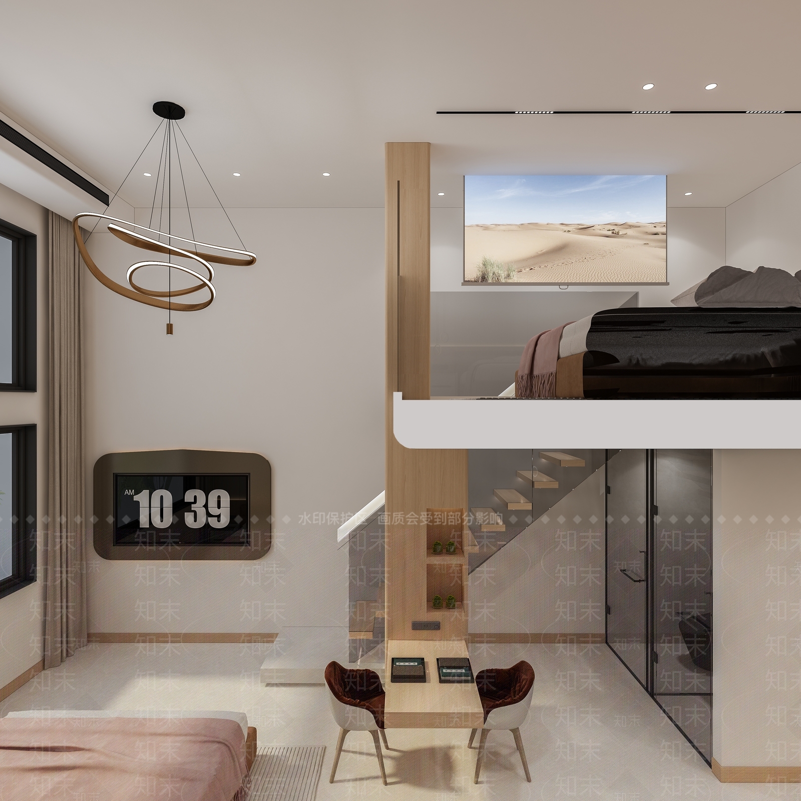 现代单身公寓3D模型下载【ID:1136297157】