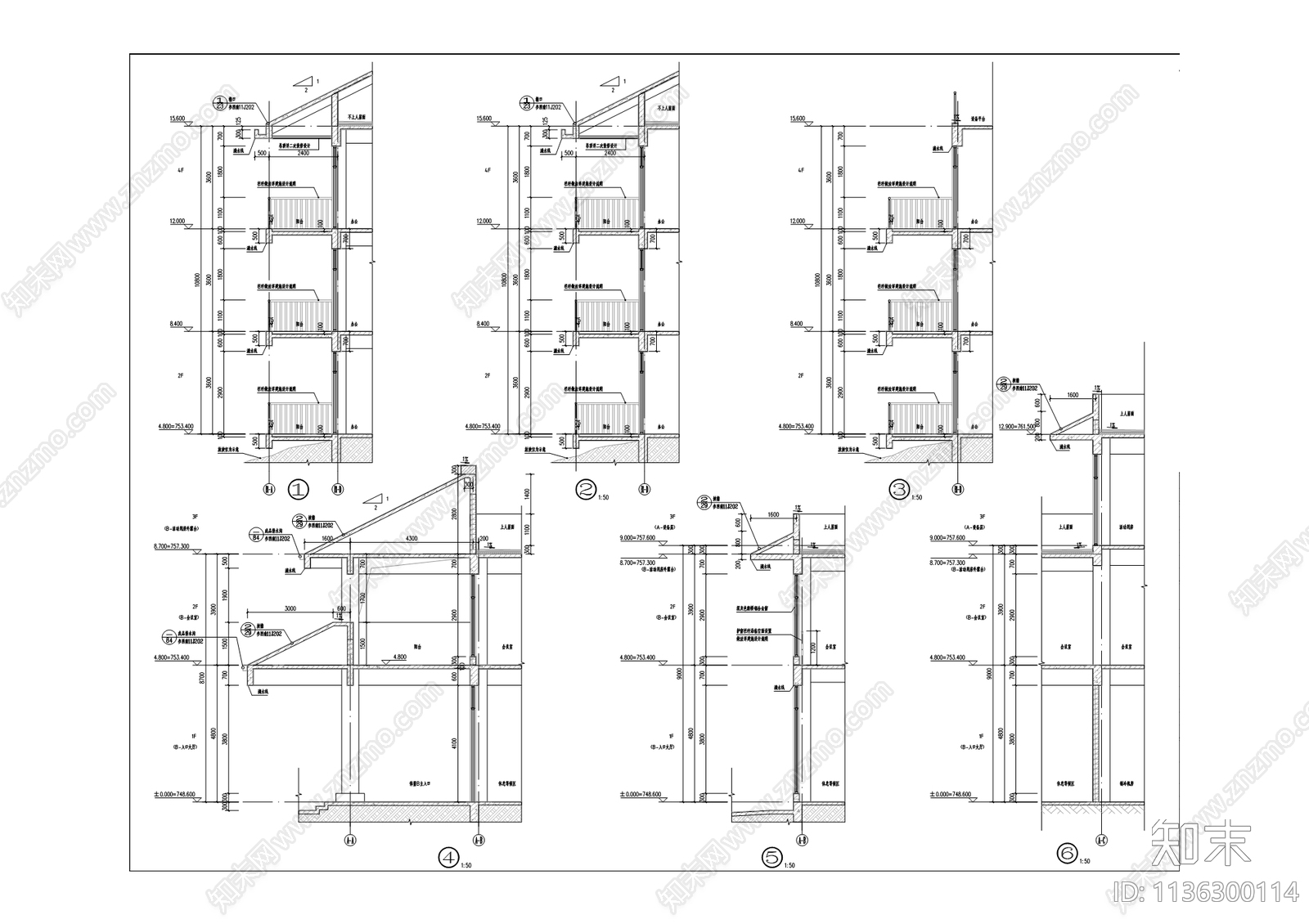 林业综合防控监测中心办公楼建筑cad施工图下载【ID:1136300114】