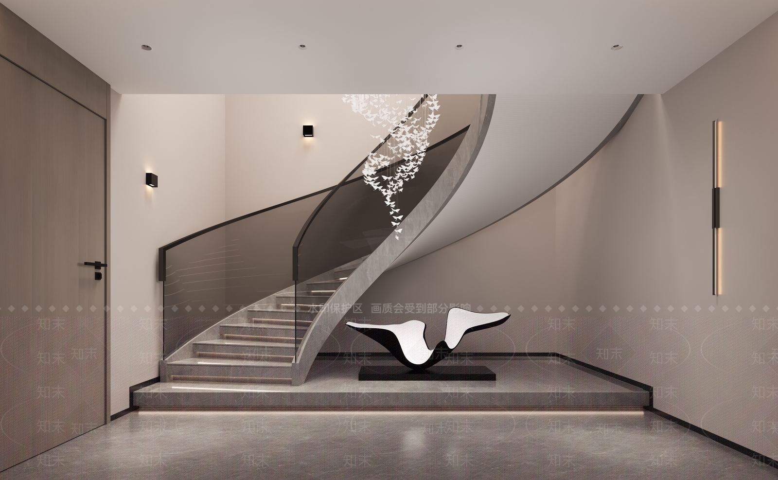 现代楼梯间3D模型下载【ID:1136302681】