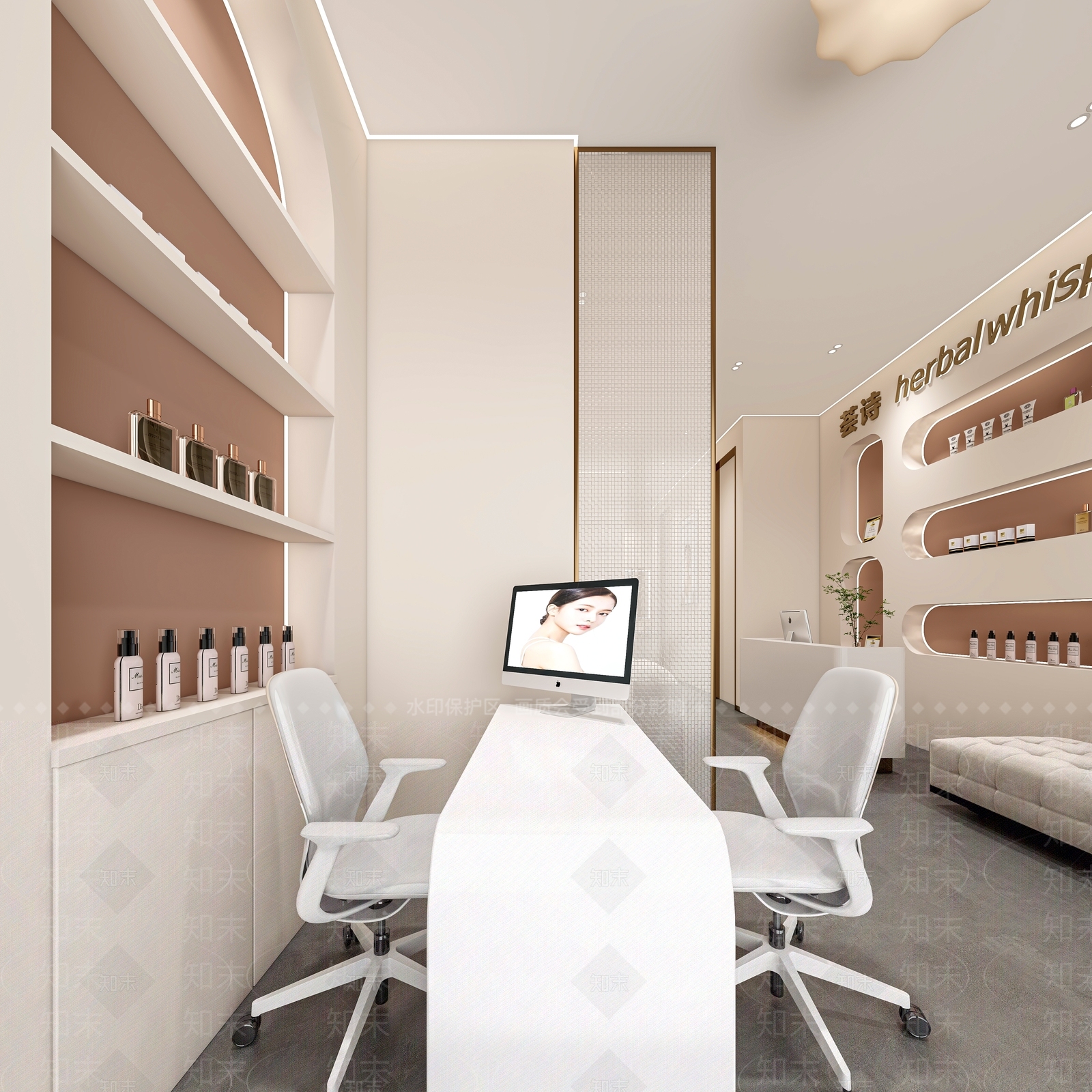 现代简约美容院3D模型下载【ID:1136306757】