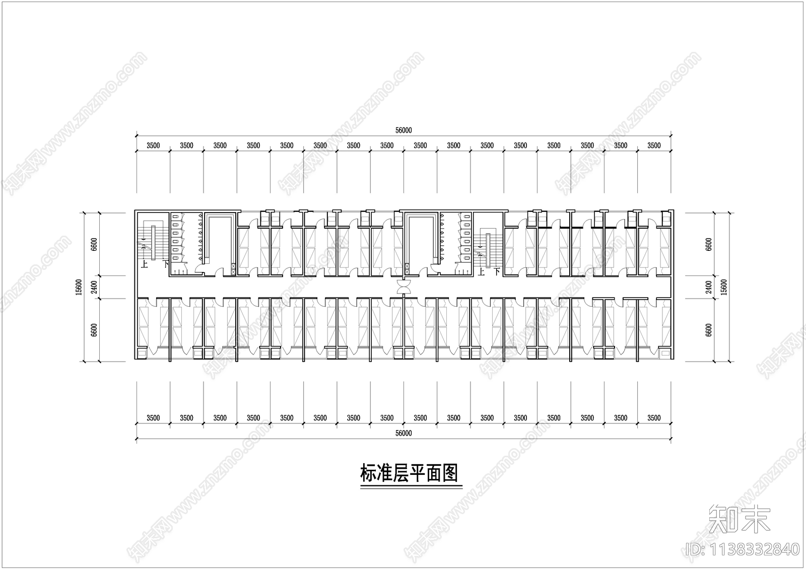 学生宿舍建筑平面图施工图下载【ID:1138332840】