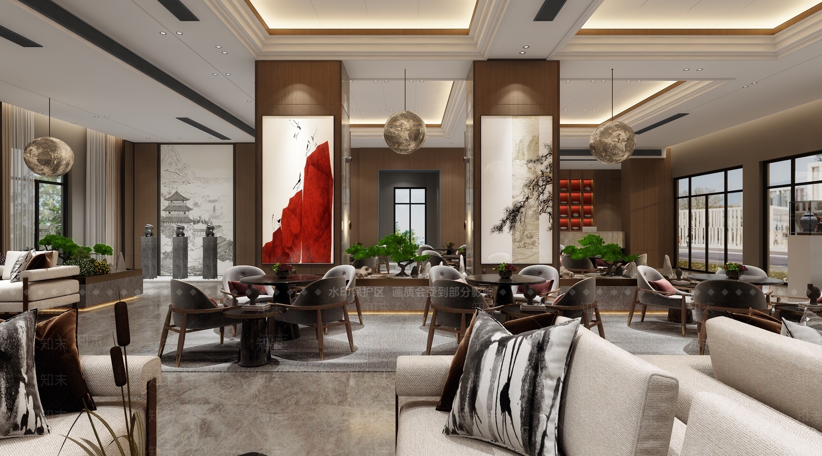 现代茶馆3D模型下载【ID:1136319061】