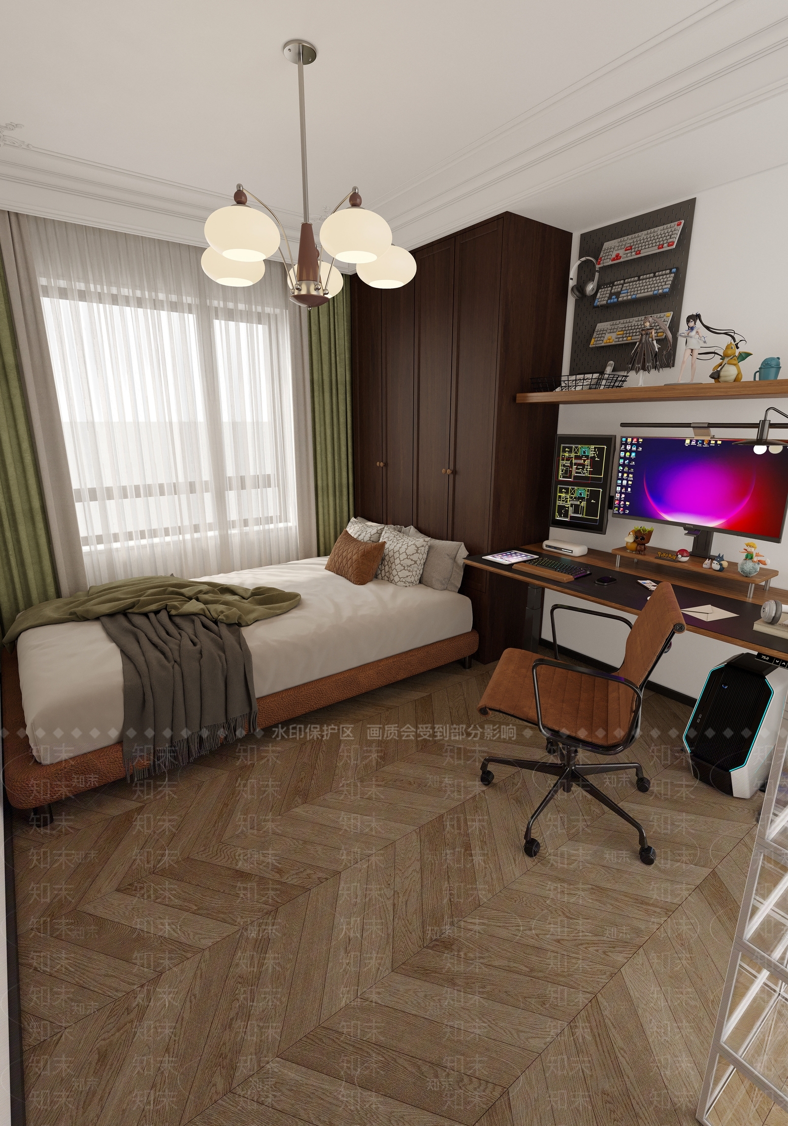现代电竞房3D模型下载【ID:1136326444】