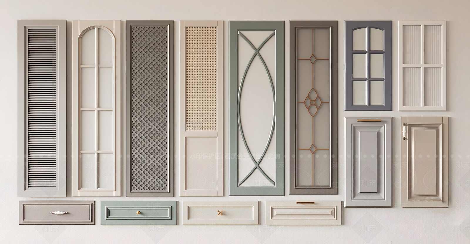 欧式柜门SU模型下载【ID:1136336962】