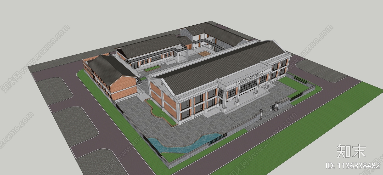 现代乡村研学基地SU模型下载【ID:1136338482】