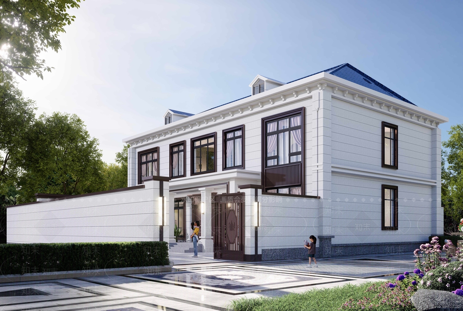 现代乡村自建房SU模型下载【ID:1136342574】