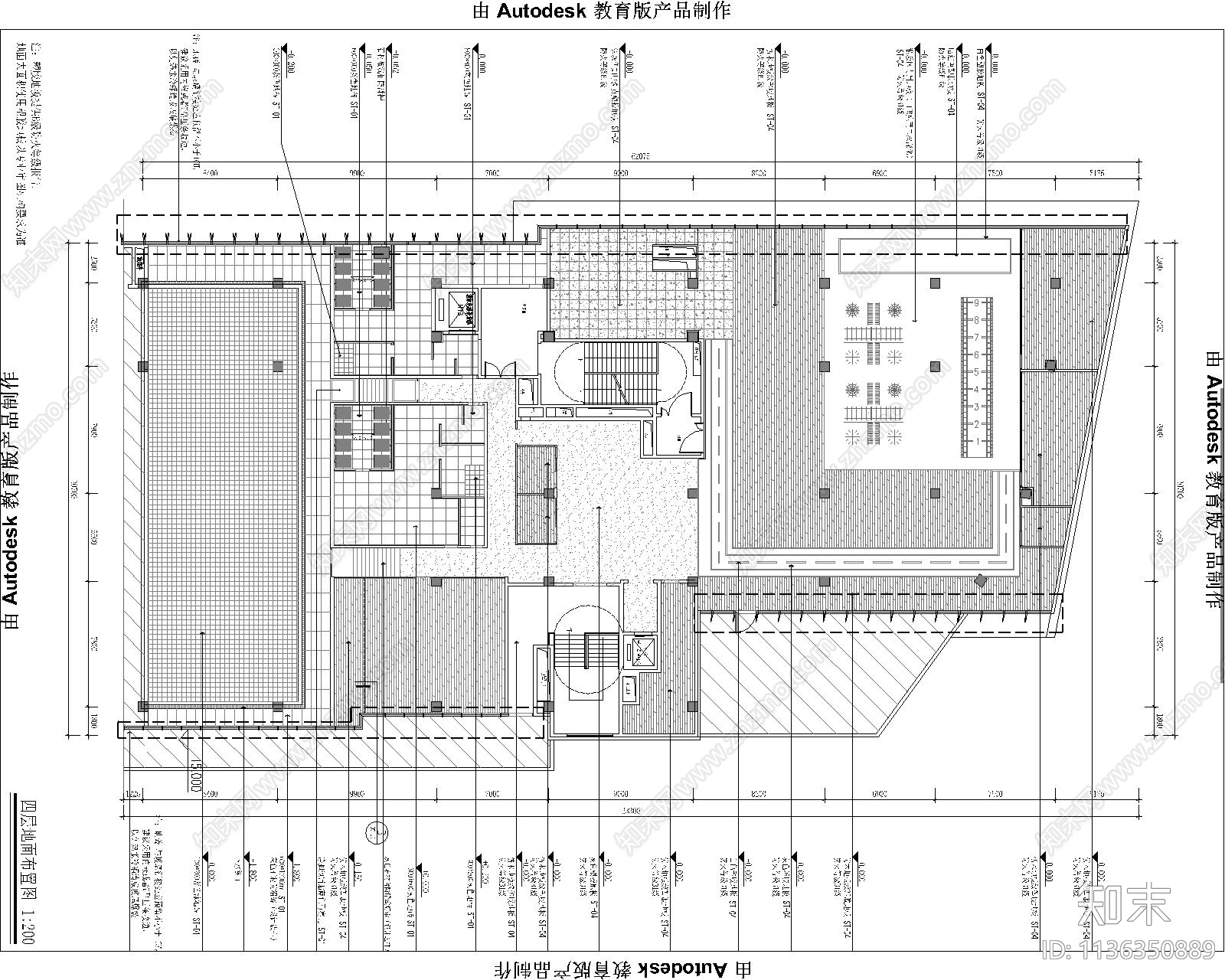 金仕堡健身会所cad施工图下载【ID:1136350889】