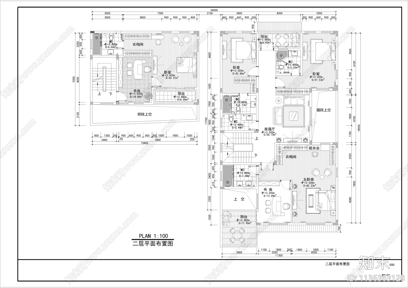 岭南私人住宅别墅建筑效果图cad施工图下载【ID:1136363128】