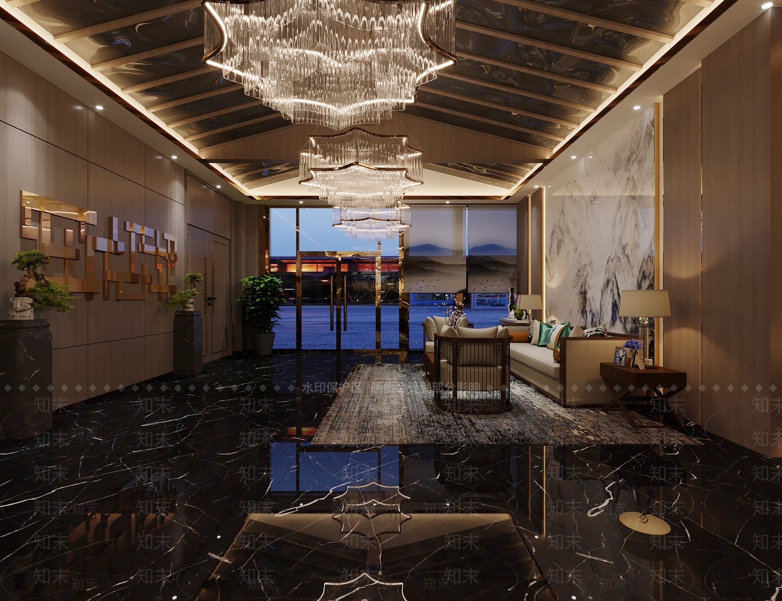 现代洗浴中心3D模型下载【ID:1136373967】