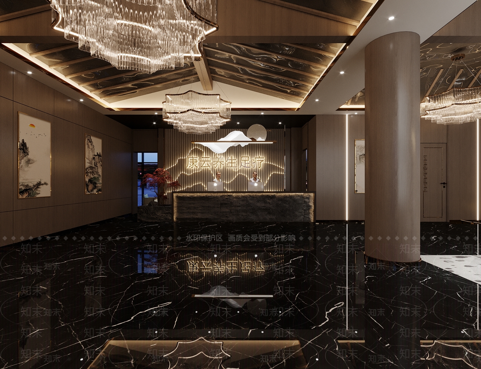 现代洗浴中心3D模型下载【ID:1136373967】