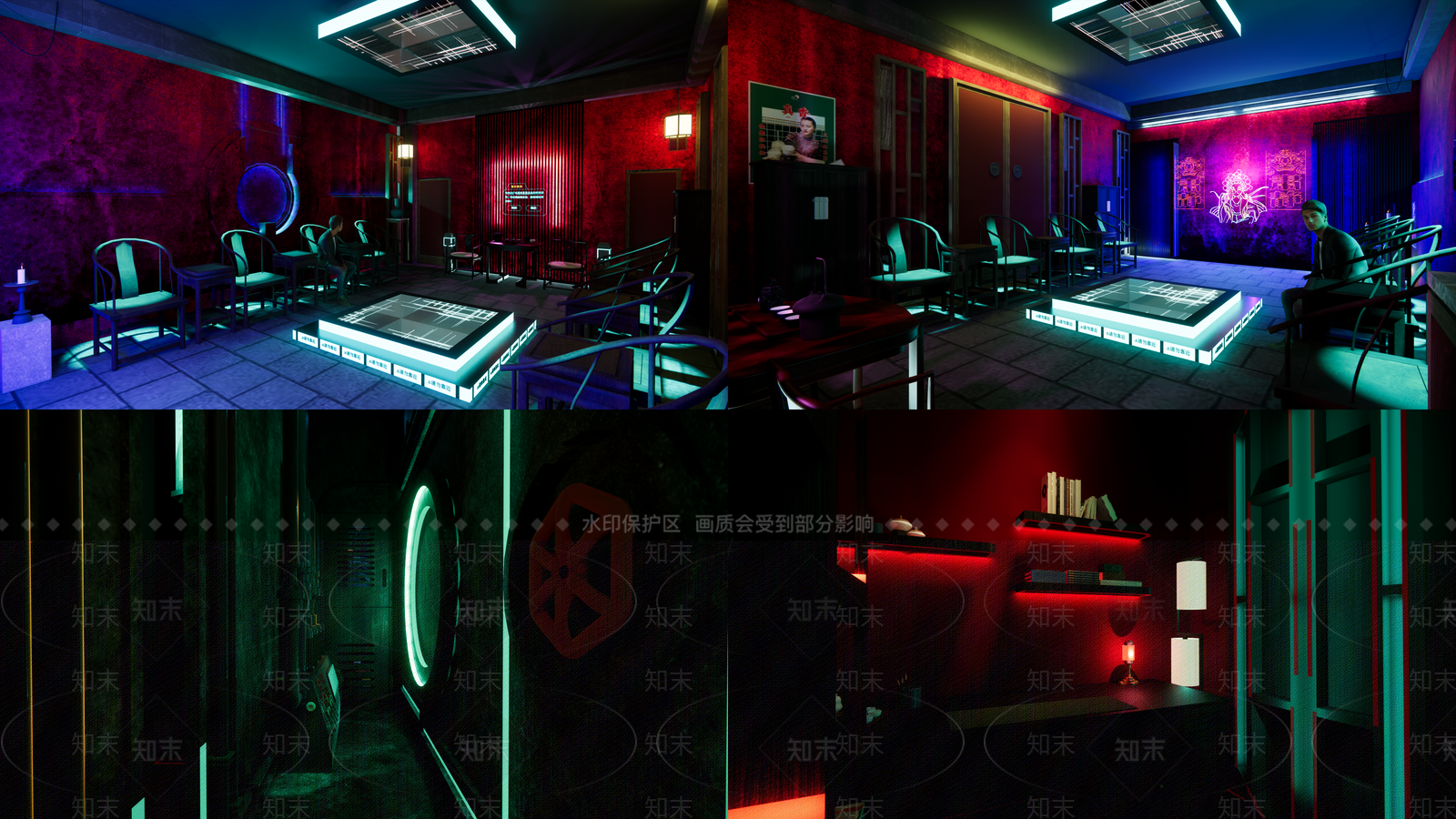 现代密室逃脱SU模型下载【ID:1136472789】