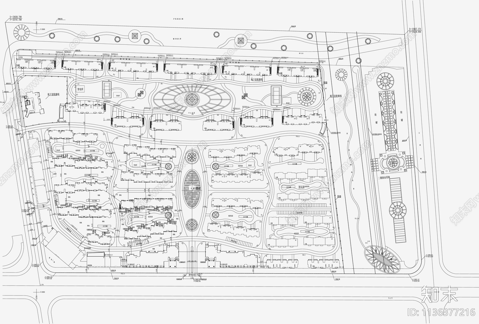 小区规划施工图下载【ID:1136377216】