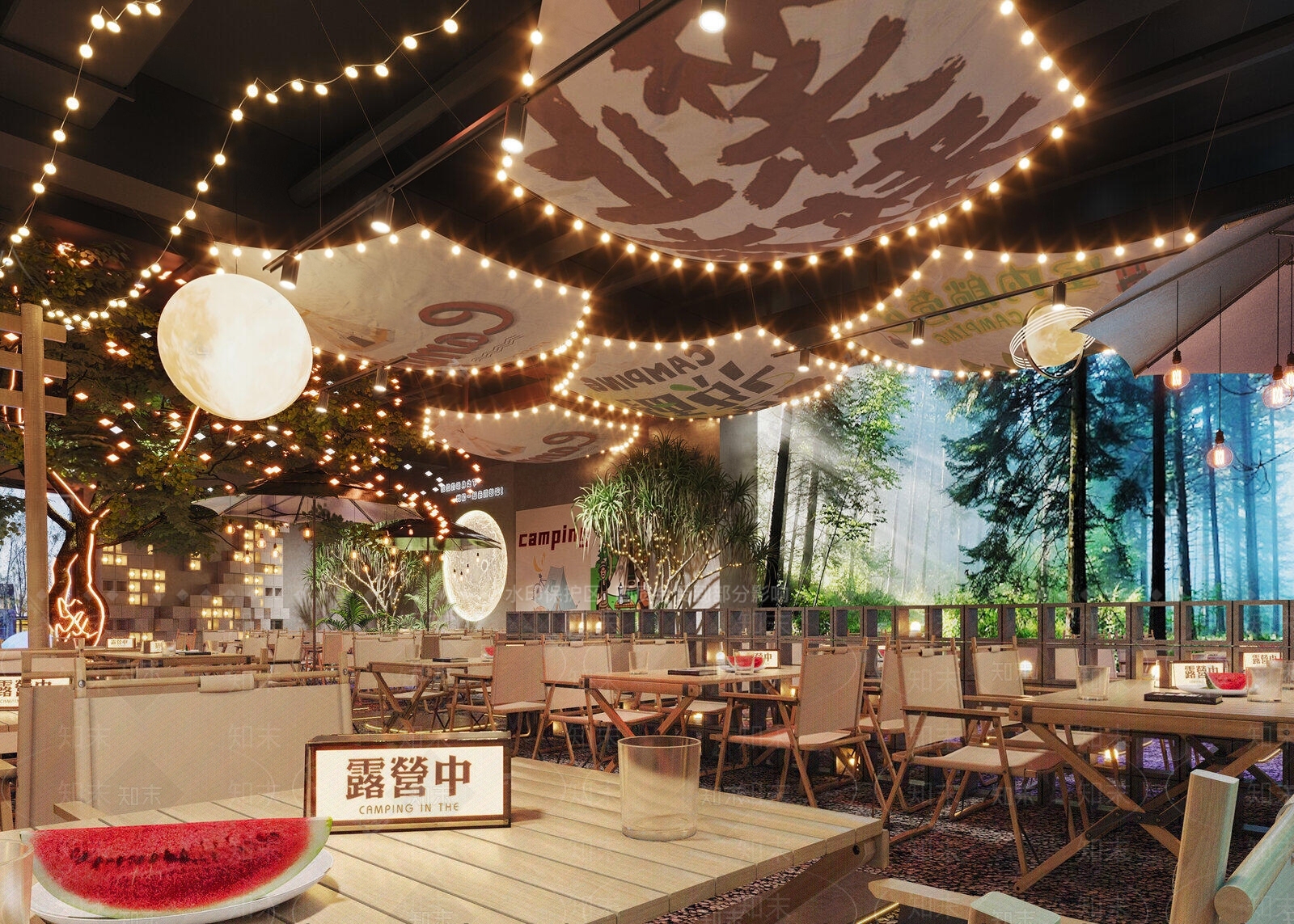 工业风烤肉店3D模型下载【ID:1136385539】