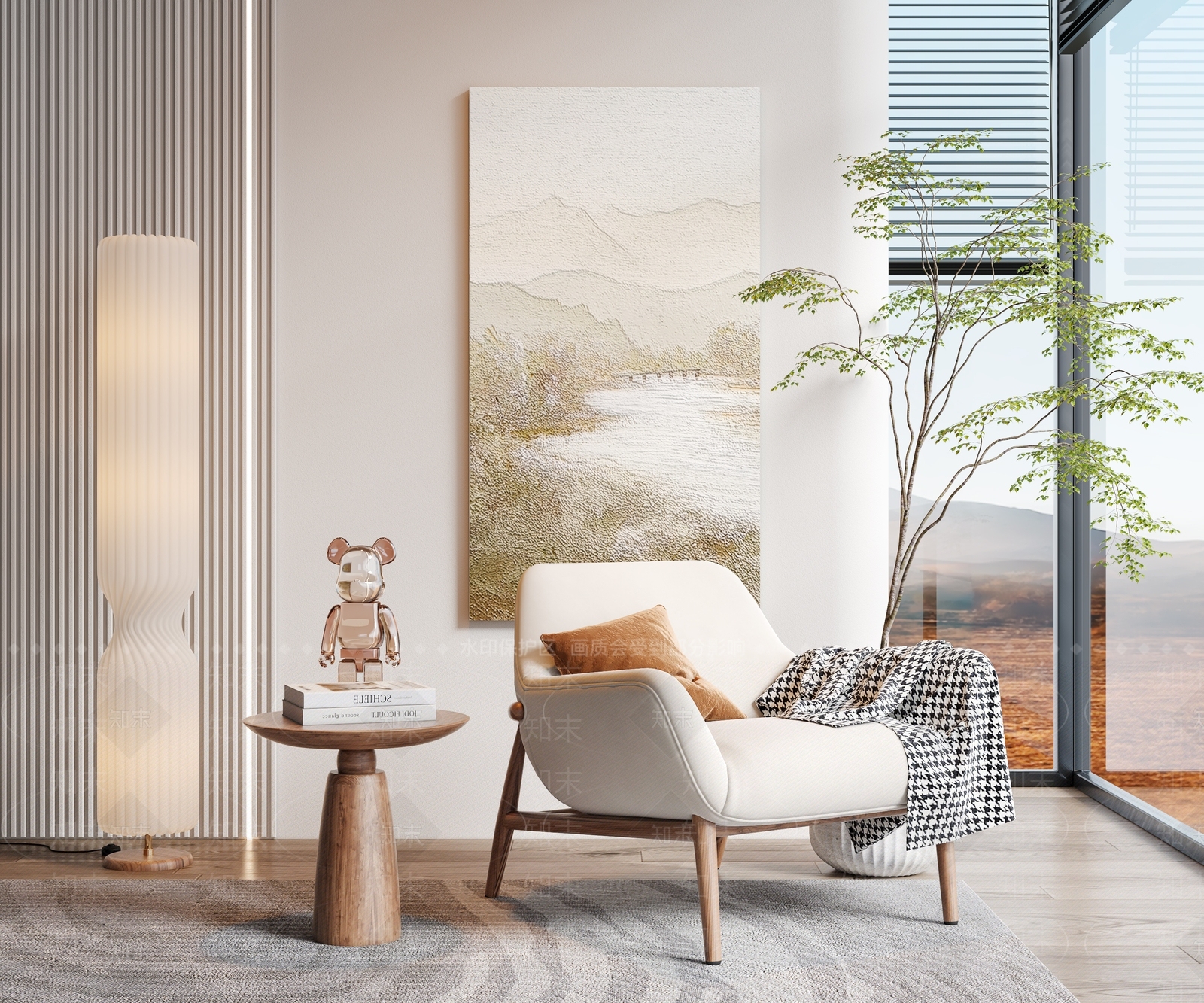 现代休闲椅3D模型下载【ID:1136377994】