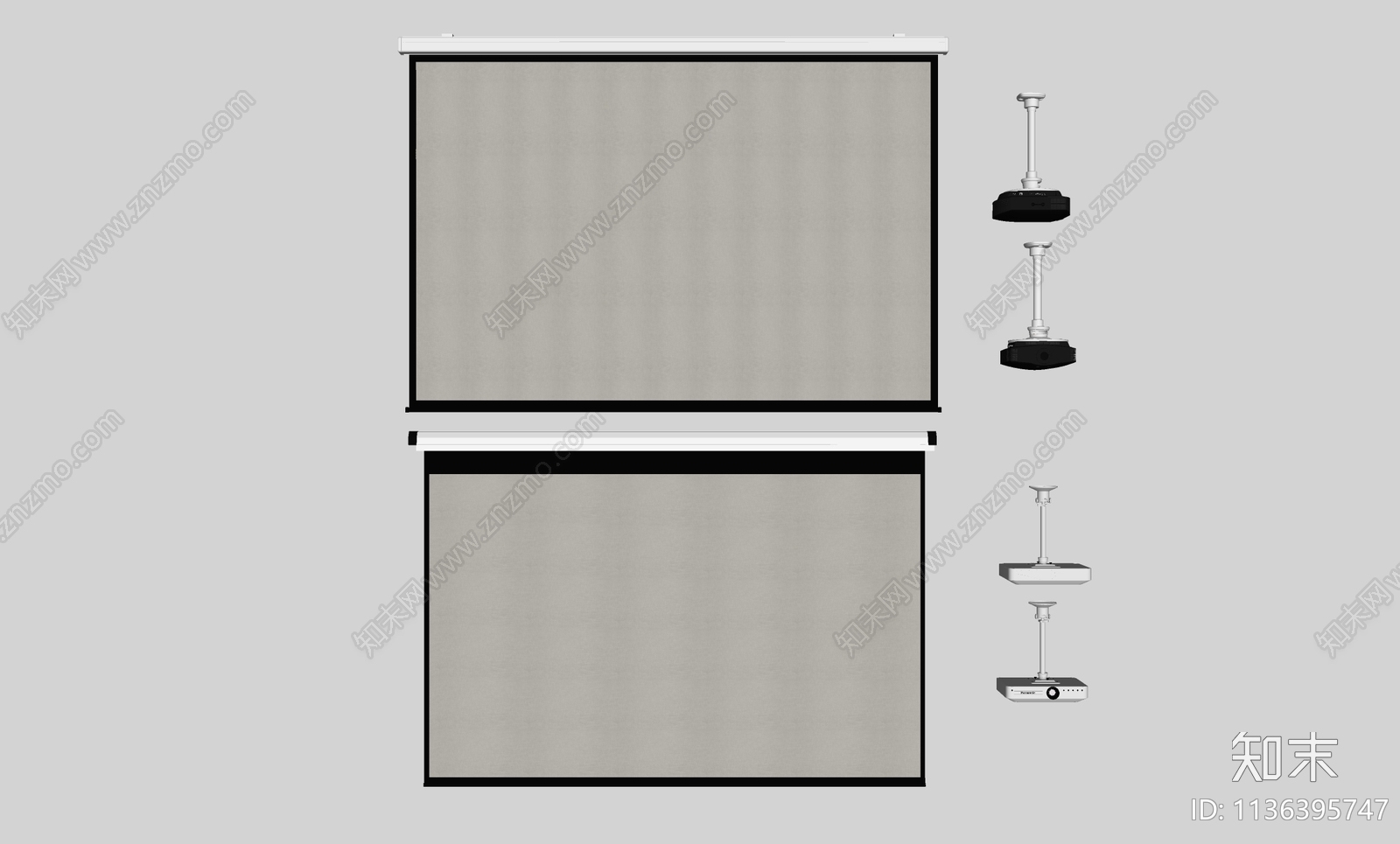 投影幕布SU模型下载【ID:1136395747】
