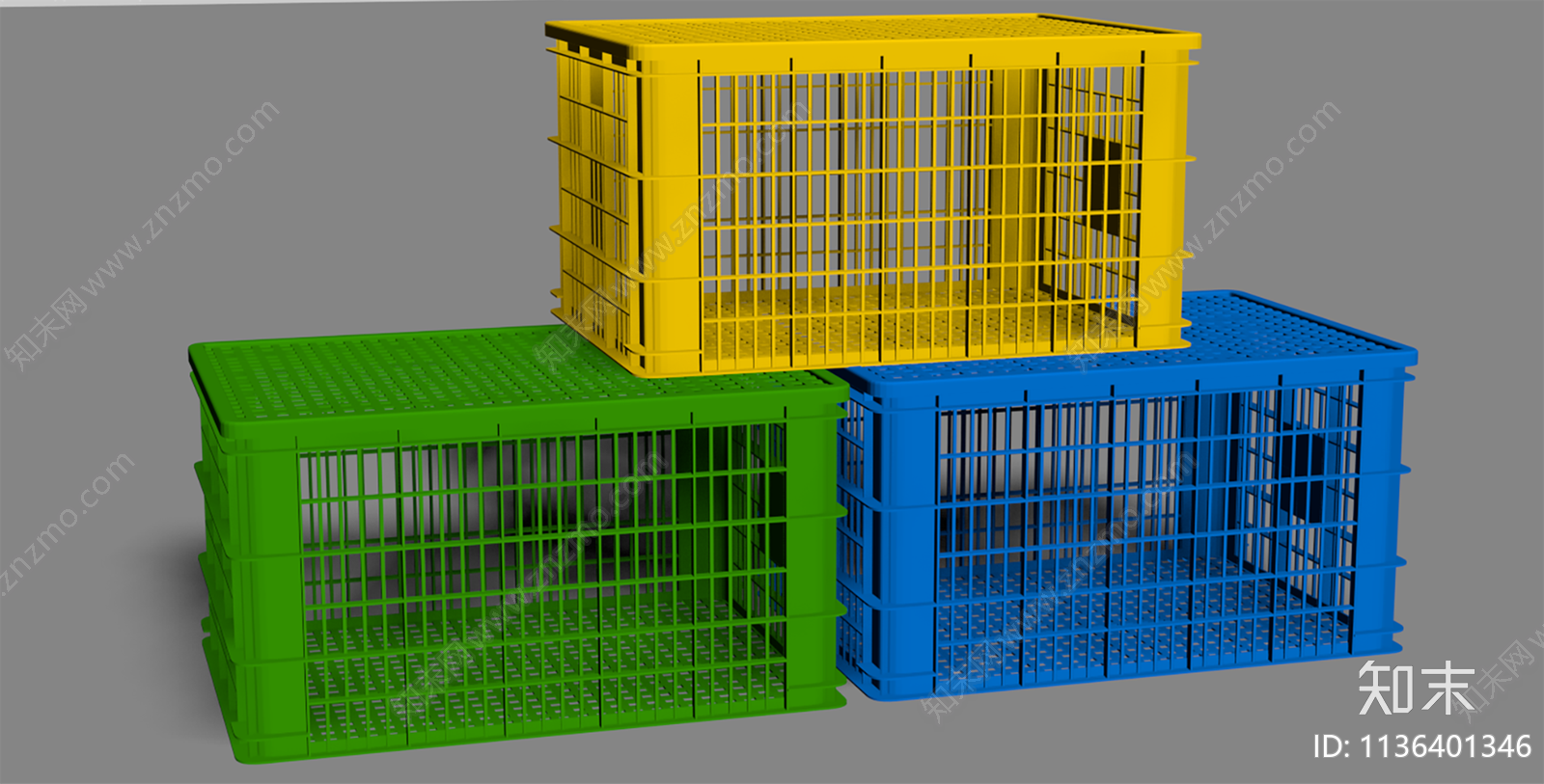 水果筐展示篮塑料筐SU模型下载【ID:1136401346】