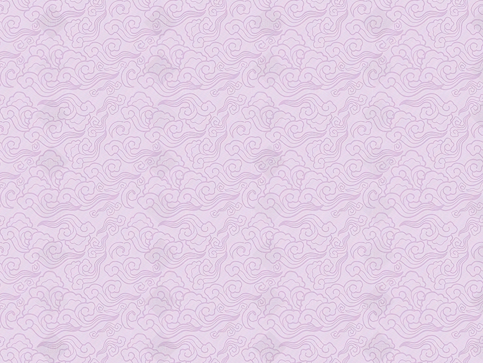 浅紫色新中式复古祥云壁纸贴图下载【ID:1136409338】
