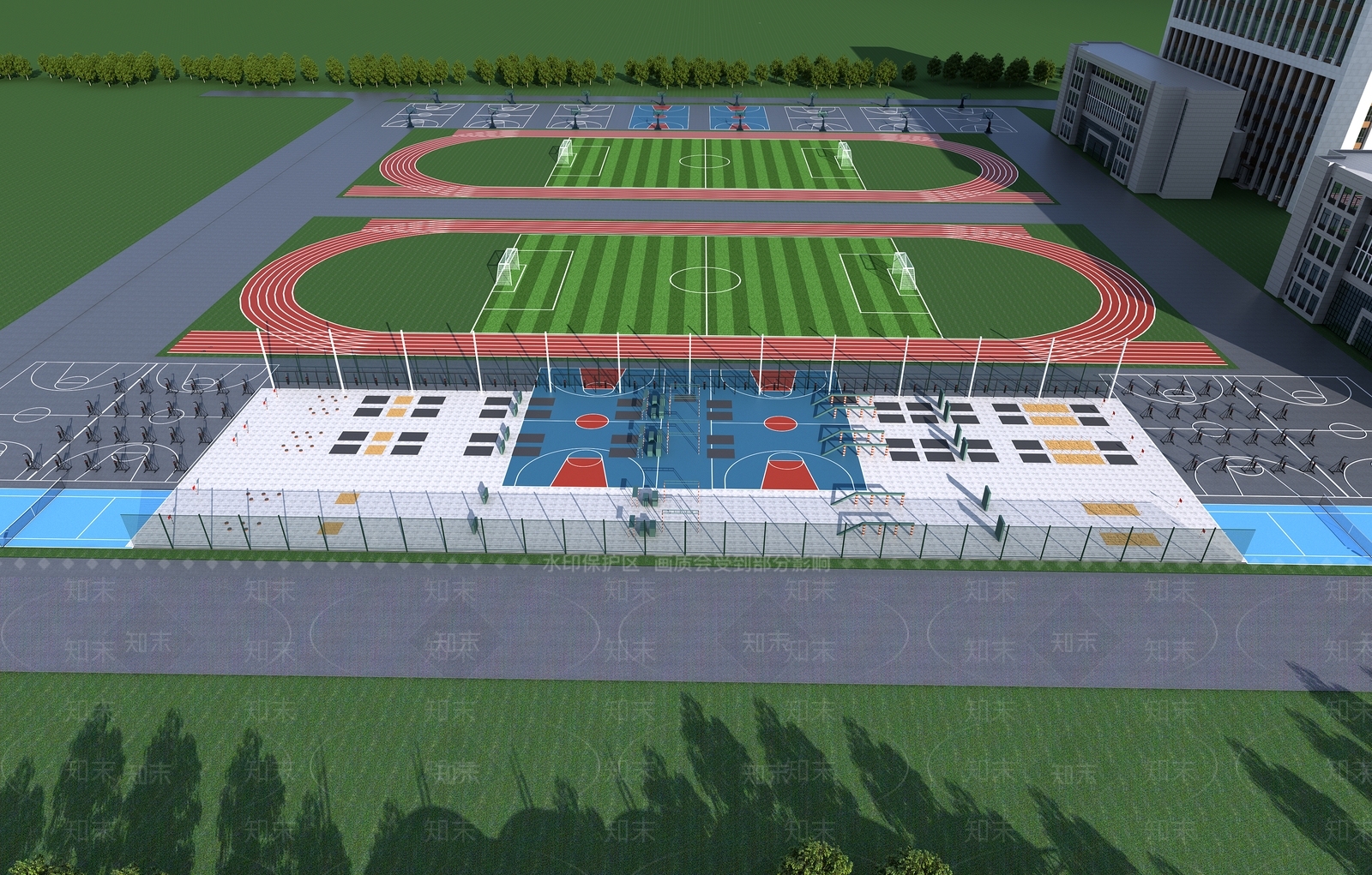 现代足球场3D模型下载【ID:1136413374】