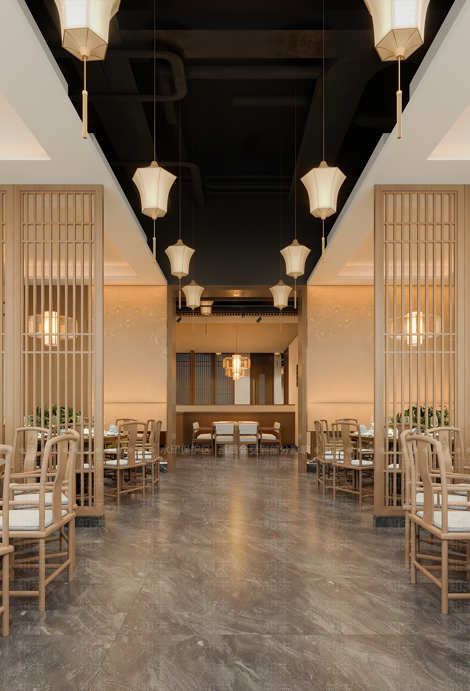 新中式火锅店3D模型下载【ID:1136414460】