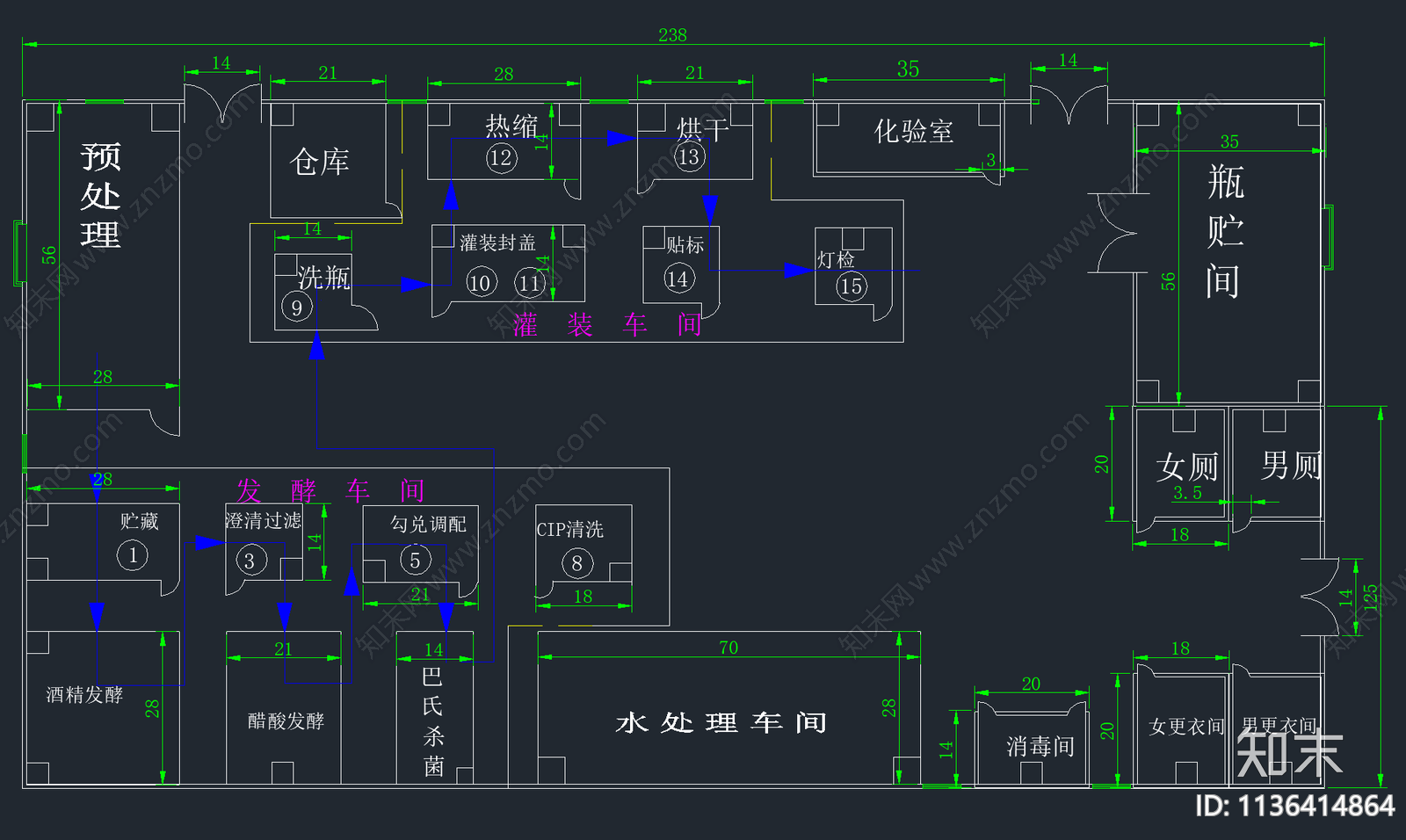 80套车间布置生产线施工图下载【ID:1136414864】