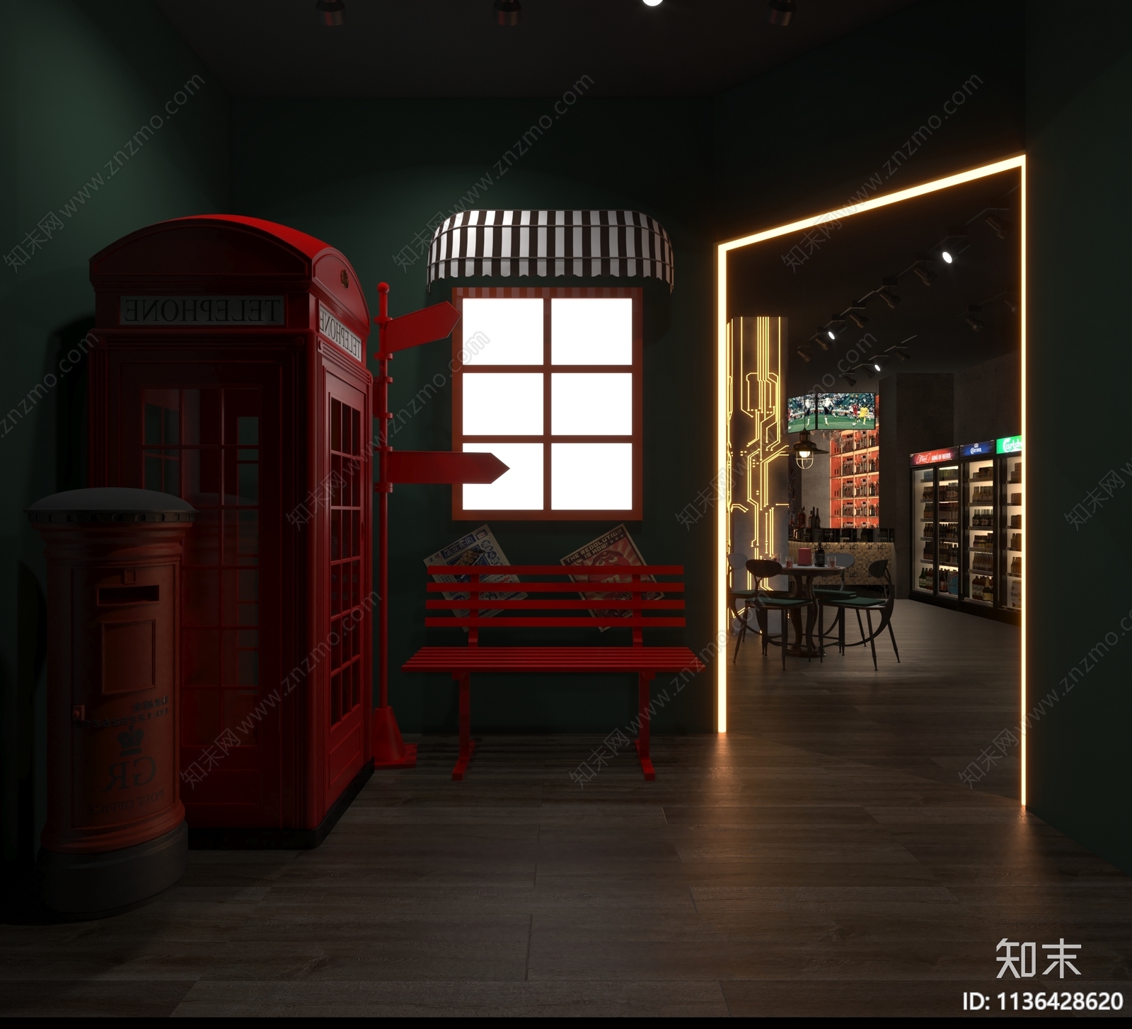 现代酒吧3D模型下载【ID:1136428620】